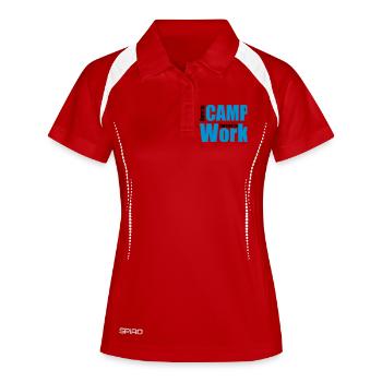 camping - Women's Polo breathable - white/navy - Front