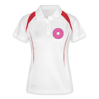 Beignet - Polo respirant Femme - blanc/marine - Devant