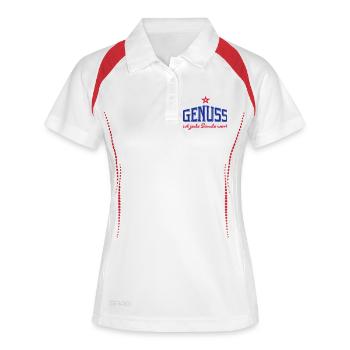 Kochen - Frauen Polo atmungsaktiv - Weiß/Navy - Vorne