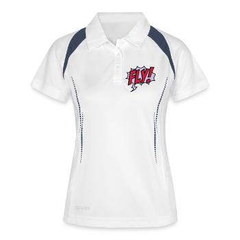 2541614 15932863 fly - Women's Polo breathable - white/navy - Front