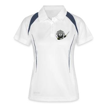 RitterSchaf im Kampf - Frauen Polo atmungsaktiv - Weiß/Navy - Vorne
