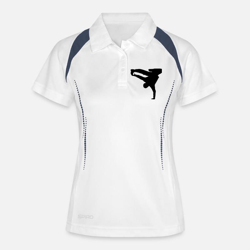 Capoeira dance - Women's Polo breathable - white/navy