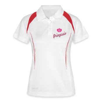 princesse - Polo respirant Femme - blanc/marine - Devant