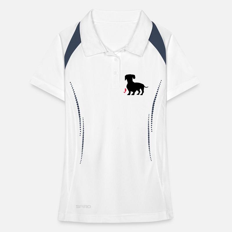 Dackel Frauen Polo atmungsaktiv