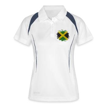 Jamaïque Jamaïque Taches Caraïbes Cadeau - Polo respirant Femme - blanc/marine - Devant