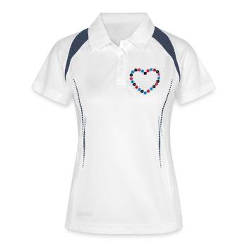 Heart of flowers - Women's Polo breathable - white/navy - Front