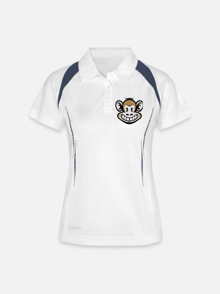 Cartoon monkey flex - Women's Polo breathable - white/navy