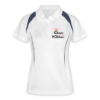 cuire - Polo respirant Femme - blanc/marine - Devant