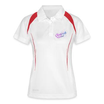 Addict de Noël - Polo respirant Femme - blanc/marine - Devant
