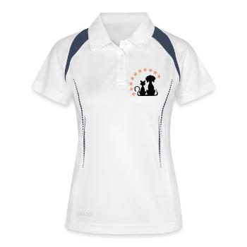 Pets - Women's Polo breathable - white/navy - Front
