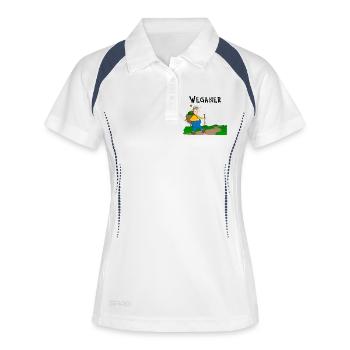 Wanderlust - Frauen Polo atmungsaktiv - Weiß/Navy - Vorne
