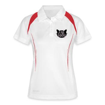 Cat Lady - Women's Polo breathable - white/navy - Front