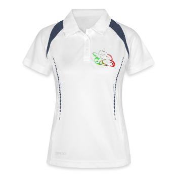 Italy motorcycle biker - Women's Polo breathable - white/navy - Front