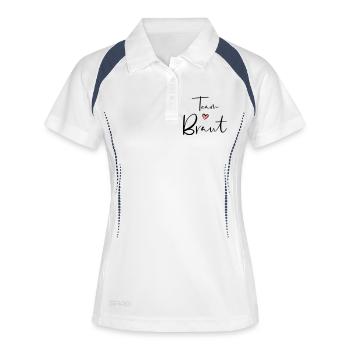 Team bride heart hen party gift - Women's Polo breathable - white/navy - Front