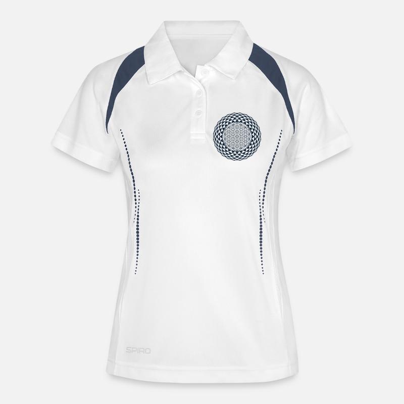 Torus, Sacred Geometry - Women's Polo breathable - white/navy