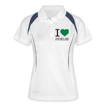 I LOVE PICKLES - Women's Polo breathable - white/navy - Front