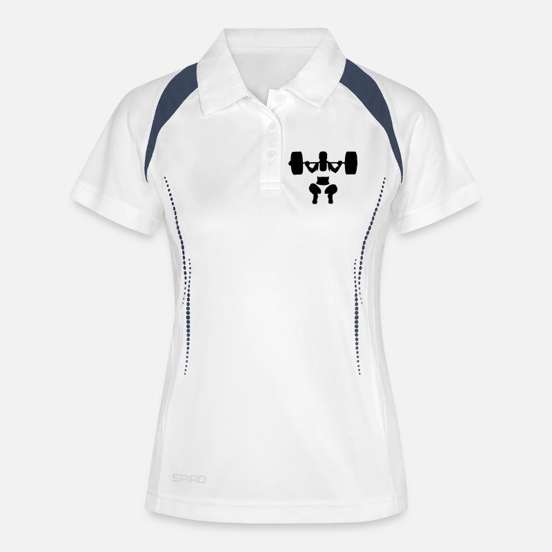 weightlifting - Women's Polo breathable - white/navy