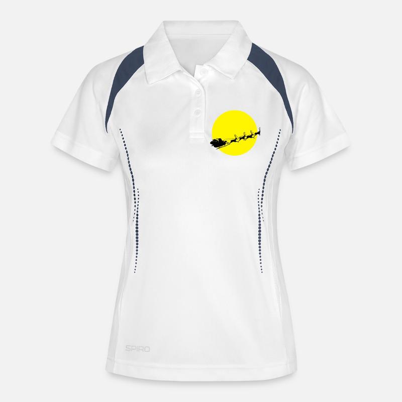 Santa in a Full Moon - Women's Polo breathable - white/navy