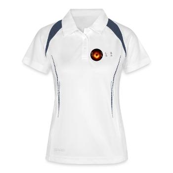 black holes - Frauen Polo atmungsaktiv - Weiß/Navy - Vorne