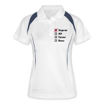 Sopran - Frauen Polo atmungsaktiv - Weiß/Navy - Vorne