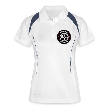 Boxing - Frauen Polo atmungsaktiv - Weiß/Navy - Vorne