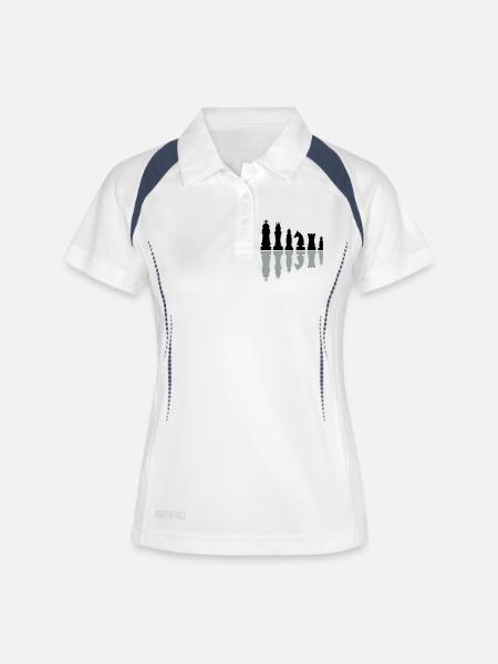 chess - Women's Polo breathable - white/navy