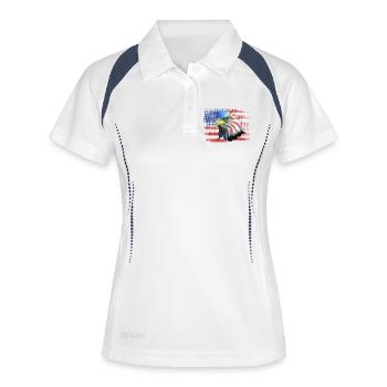 aigle USA - Polo respirant Femme - blanc/marine - Devant
