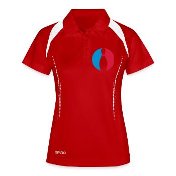 Bowling - Polo respirant Femme - blanc/marine - Devant