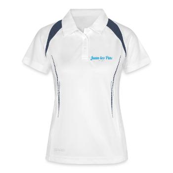 JUAN LES PINS France Frankreich - Polo respirant Femme - blanc/marine - Devant