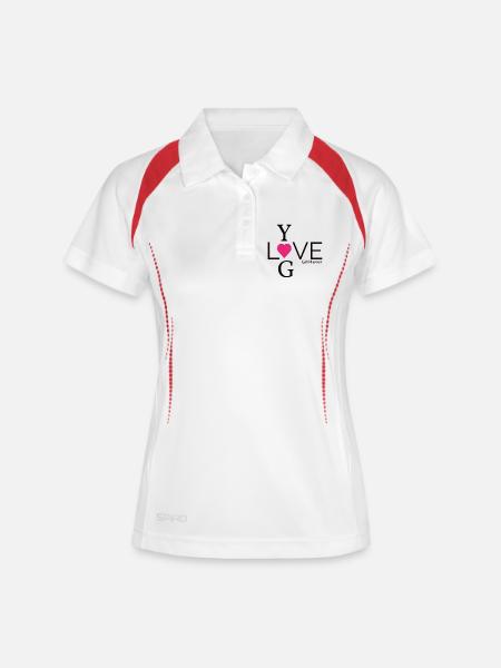 YogLove gift - Women's Polo breathable - white/navy