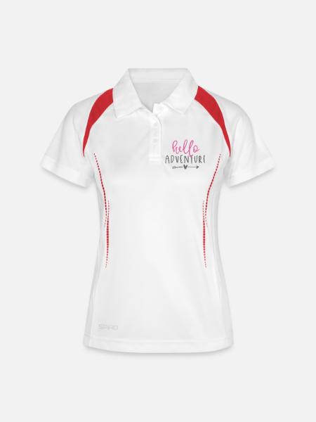Design d'aventure - Polo respirant Femme - blanc/marine