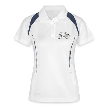 Bicycle - Women's Polo breathable - white/navy - Front