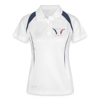 bodyflying - Women's Polo breathable - white/navy - Front