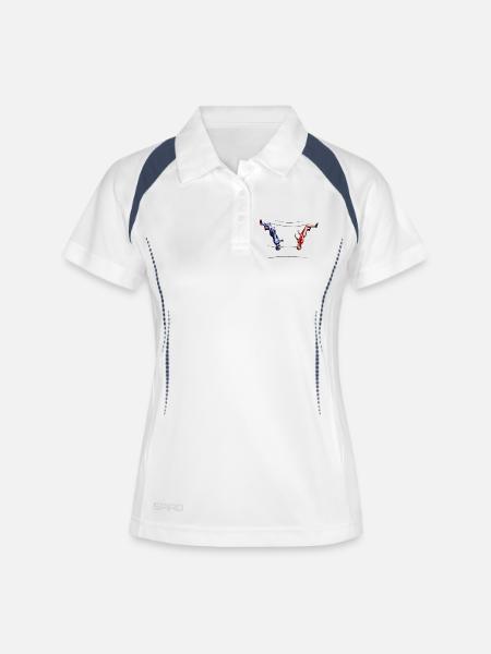 bodyflying - Women's Polo breathable - white/navy