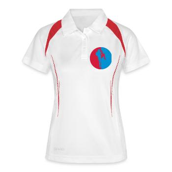 Kickboxing / Kick-Boxeur / Kick Boxing / - Polo respirant Femme - blanc/marine - Devant