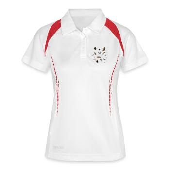 Cônes, botanique - Polo respirant Femme - blanc/marine - Devant