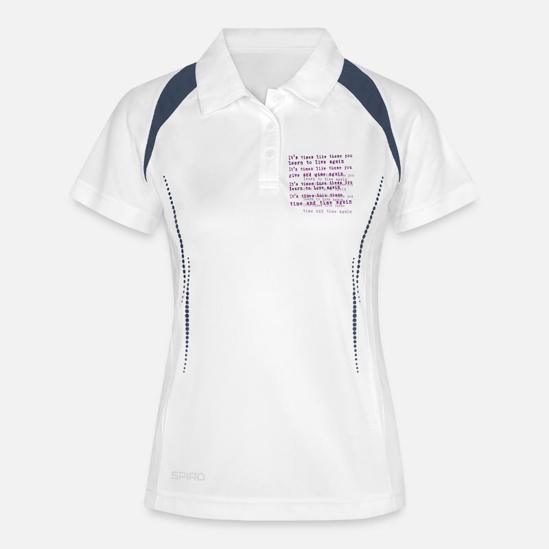 foo fighters lyric - Women's Polo breathable - white/navy