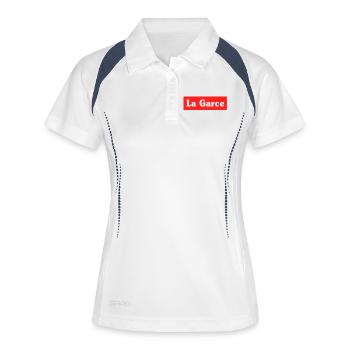LA GARCE - Polo respirant Femme - blanc/marine - Devant
