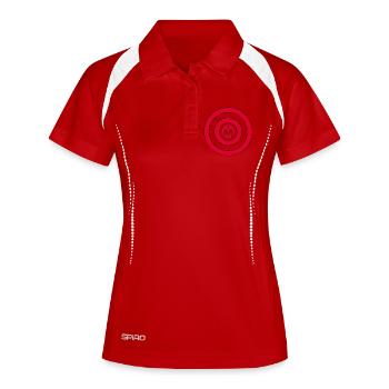 Target skull - Women's Polo breathable - white/navy - Front