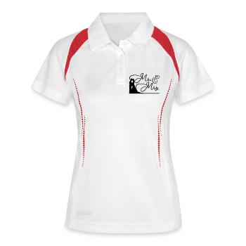 Mister Misses Brautpaar Hochzeit Heiraten Geschenk - Frauen Polo atmungsaktiv - Weiß/Navy - Vorne