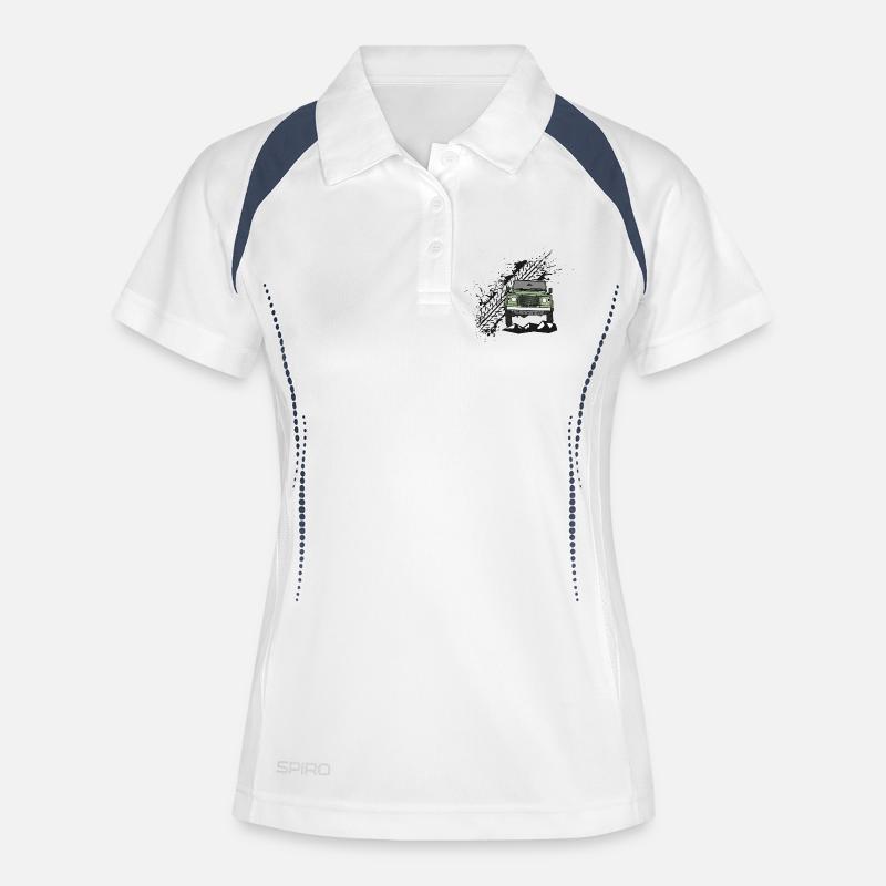 Defender Splash Front - Polo respirant Femme - blanc/marine