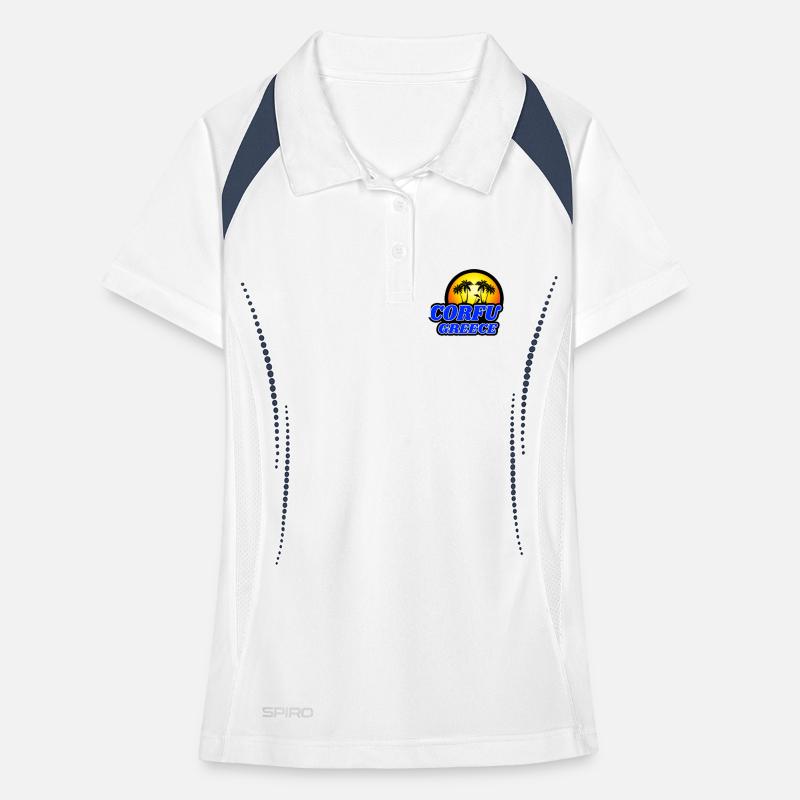 Corfou Grèce design / idée cadeau Polo respirant Femme