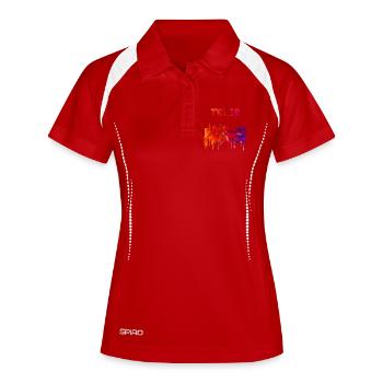 Conception / idée cadeau Trier Syline - Polo respirant Femme - blanc/marine - Devant