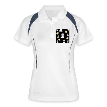 alpaga - Polo respirant Femme - blanc/marine - Devant