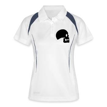 Skull or skull for a flag. - Women's Polo breathable - white/navy - Front