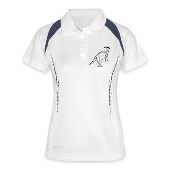 Dinosaur Parasaurolophus - Women's Polo breathable - white/navy - Front