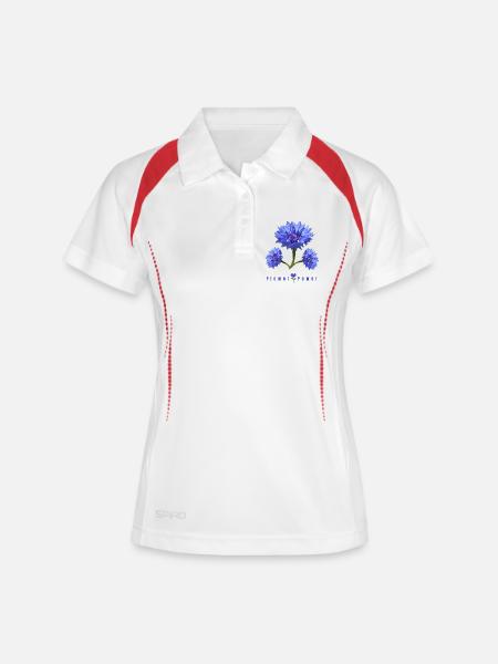 Blue Corn Flower Power - Women's Polo breathable - white/navy