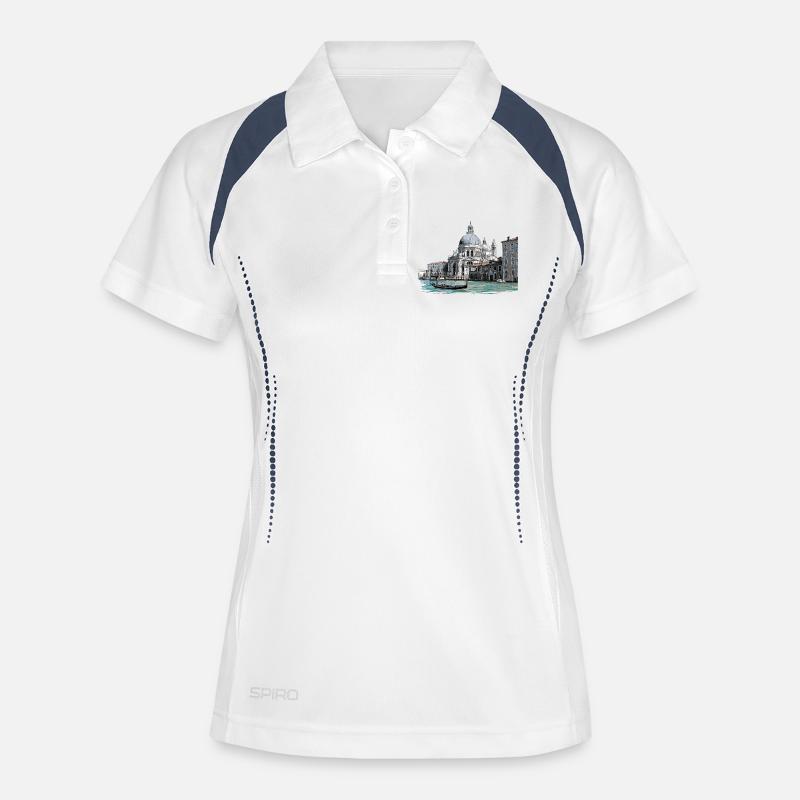 Venice - Women's Polo breathable - white/navy