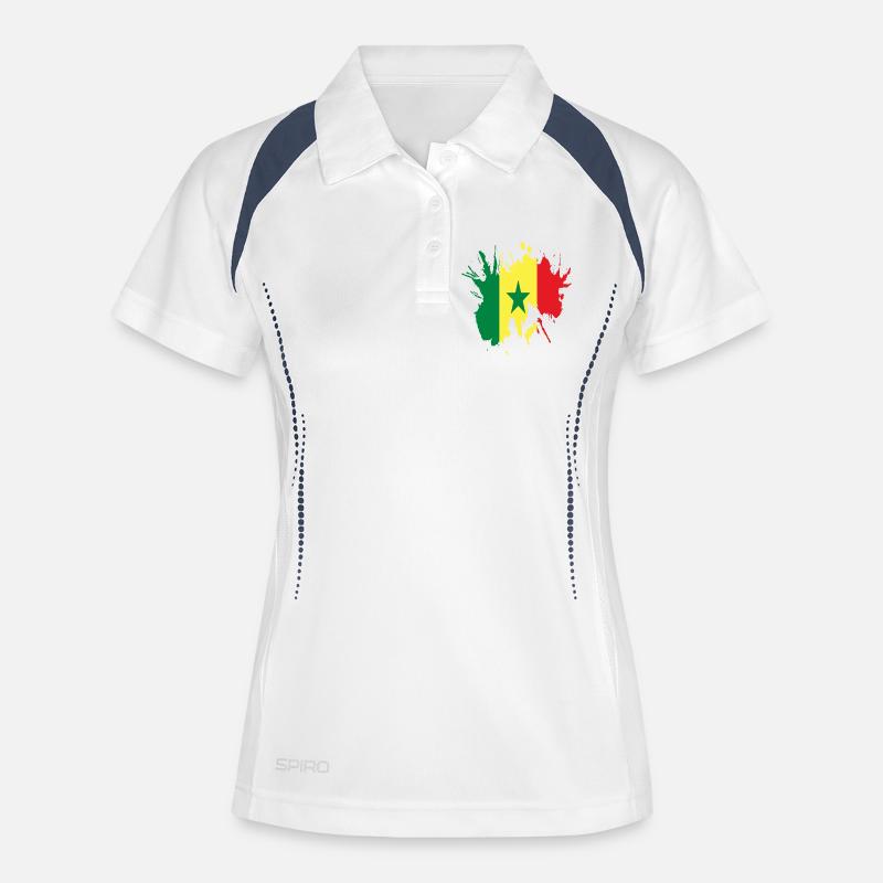 Senegal - Women's Polo breathable - white/navy