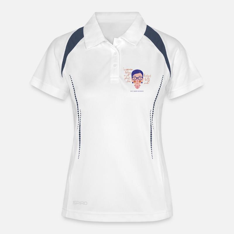 Ruth Bader Ginsburg - Women's Polo breathable - white/navy